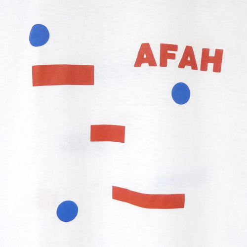 1990s Vintage afah hercules white minimalist design t shirt hanes size large