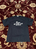 Dior for My Real Friends Black T-Shirt Short Sleeve Crew Neck Cotton Size Medium