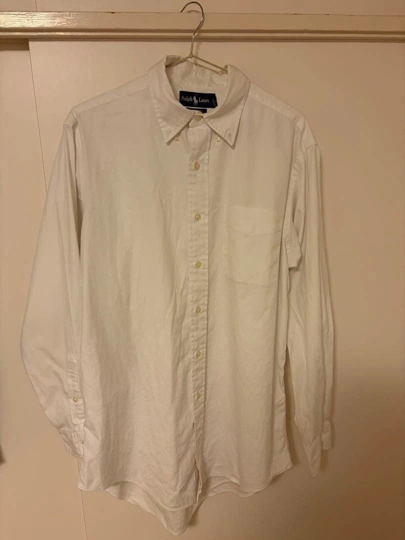 Ralph Lauren White Long Sleeve Shirt L Stylish Casual Japan