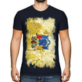 New Jersey Flag Condition Grunge Mens T-Shirt New Jersey T-Shirt