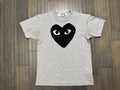 Comme Des Garcons Play  Big Logo T-Shirt Gray, Size Large