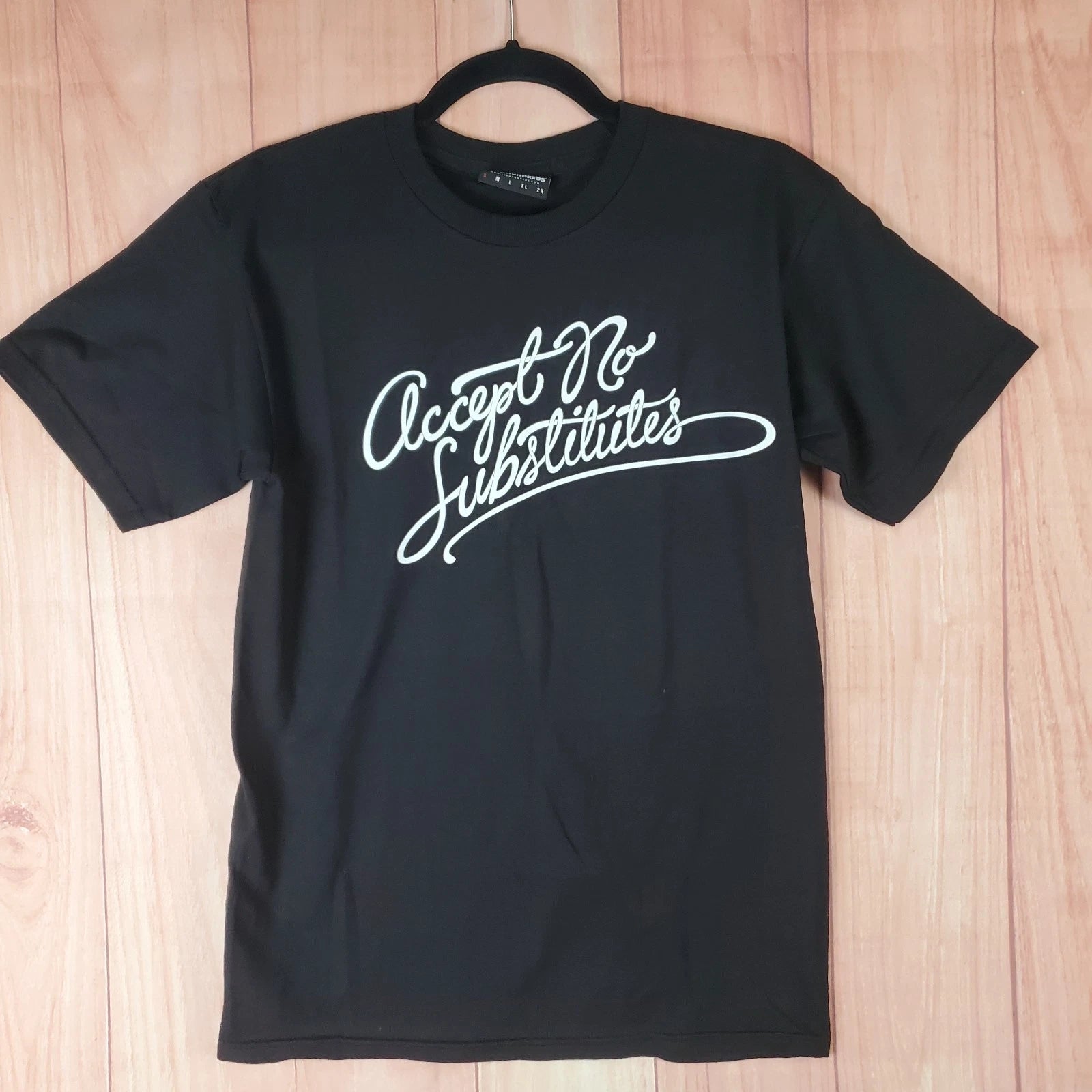 The Hundreds T Shirt Mens Small Black Graphic Print Accept No Substitutes Cotton