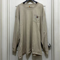 Carhartt Long Sleeve Pocket T-Shirt Sand Tan 4XL Crewneck Pullover Original Fit