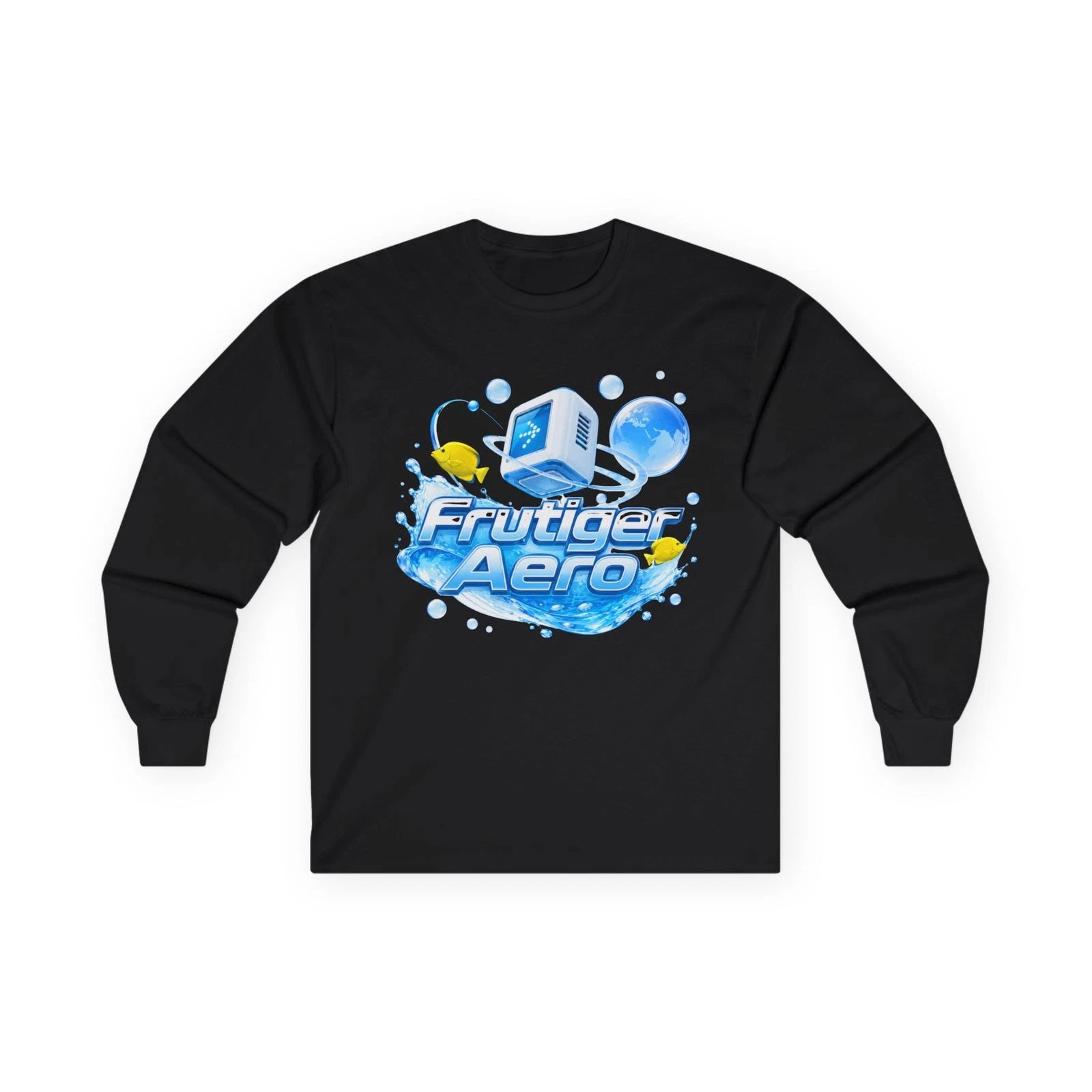 Frutiger Aero Y2K Aqua Tech Graphic T-Shirt Retro Internet Aesthetic Tee