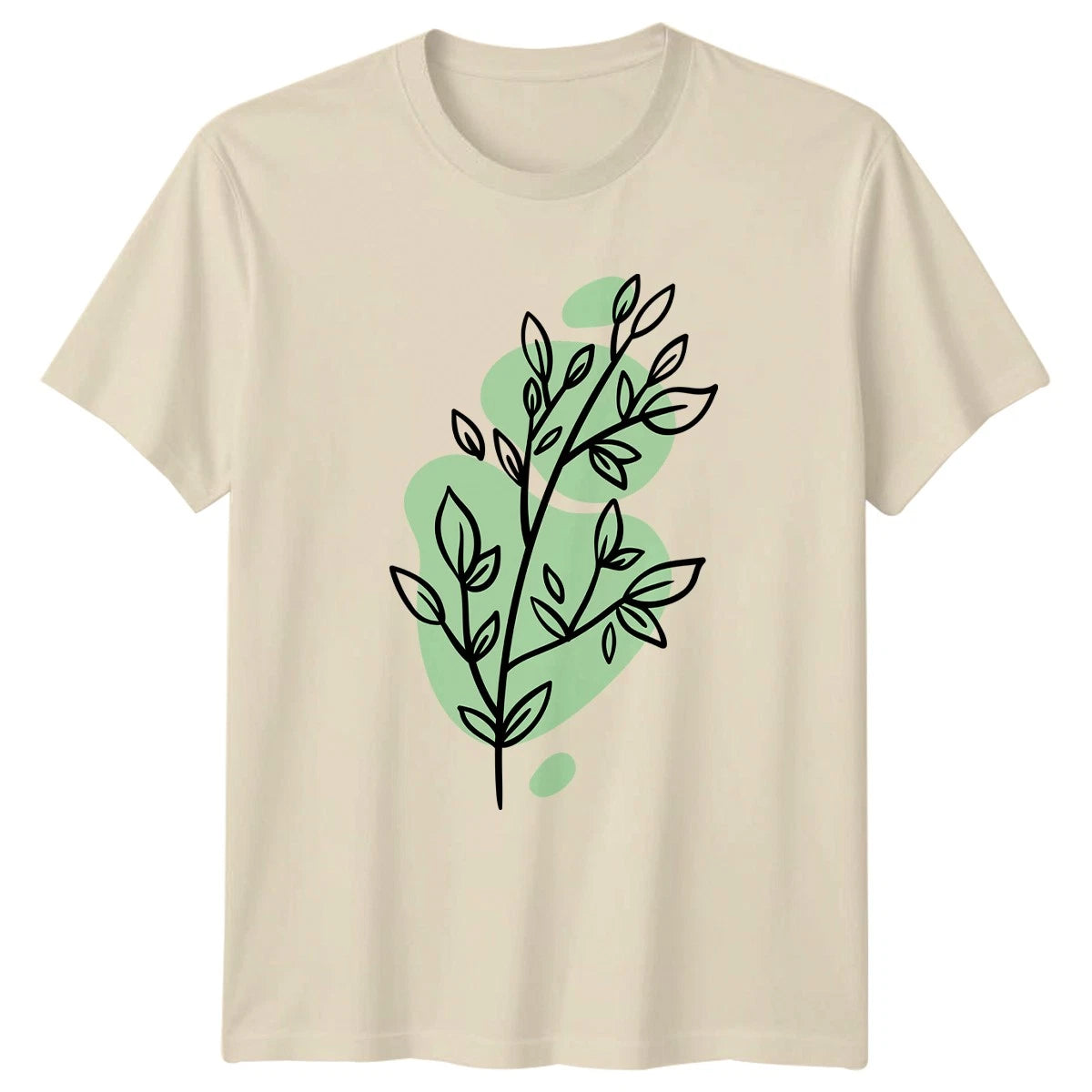 Minimalist Botanical Leaf Branch T-Shirt Minimalist Botanical Plant Nature