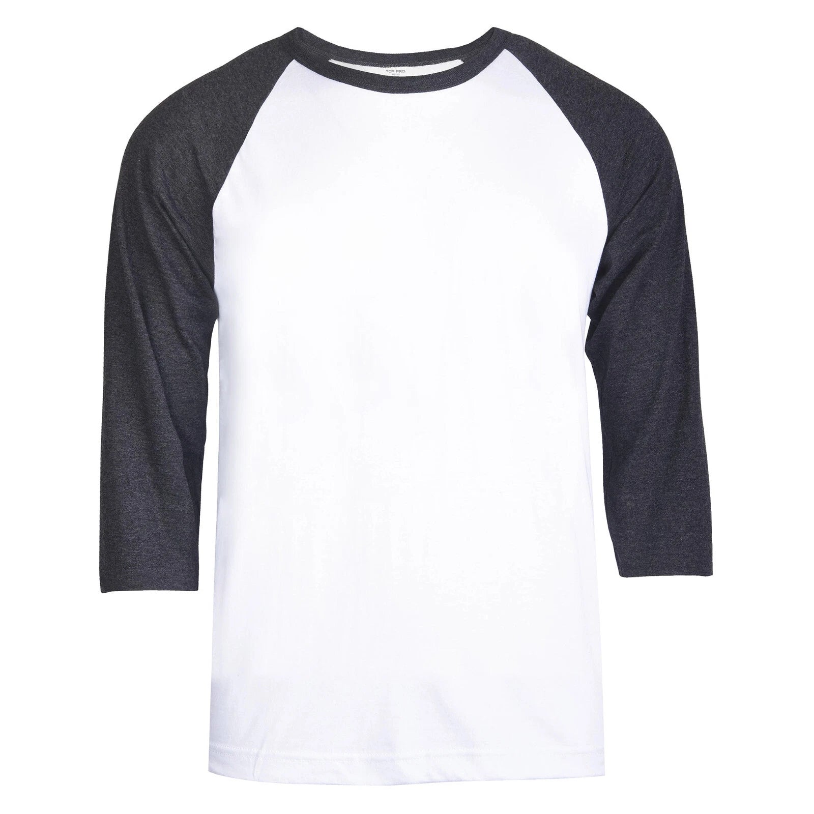 Men's Baseball T-Shirt 3/4 Sleeve Premium Cotton Raglan Two Tone Jersey Tee