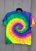 Colortone Tie Dye TD950 Adult 2XL Dyed Stylish T-Shirt Rainbow Color Burst