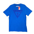 GUESS Los Angeles Men's M Blue Maya Chenille Triangle Logo T-Shirt Crew Neck NWT