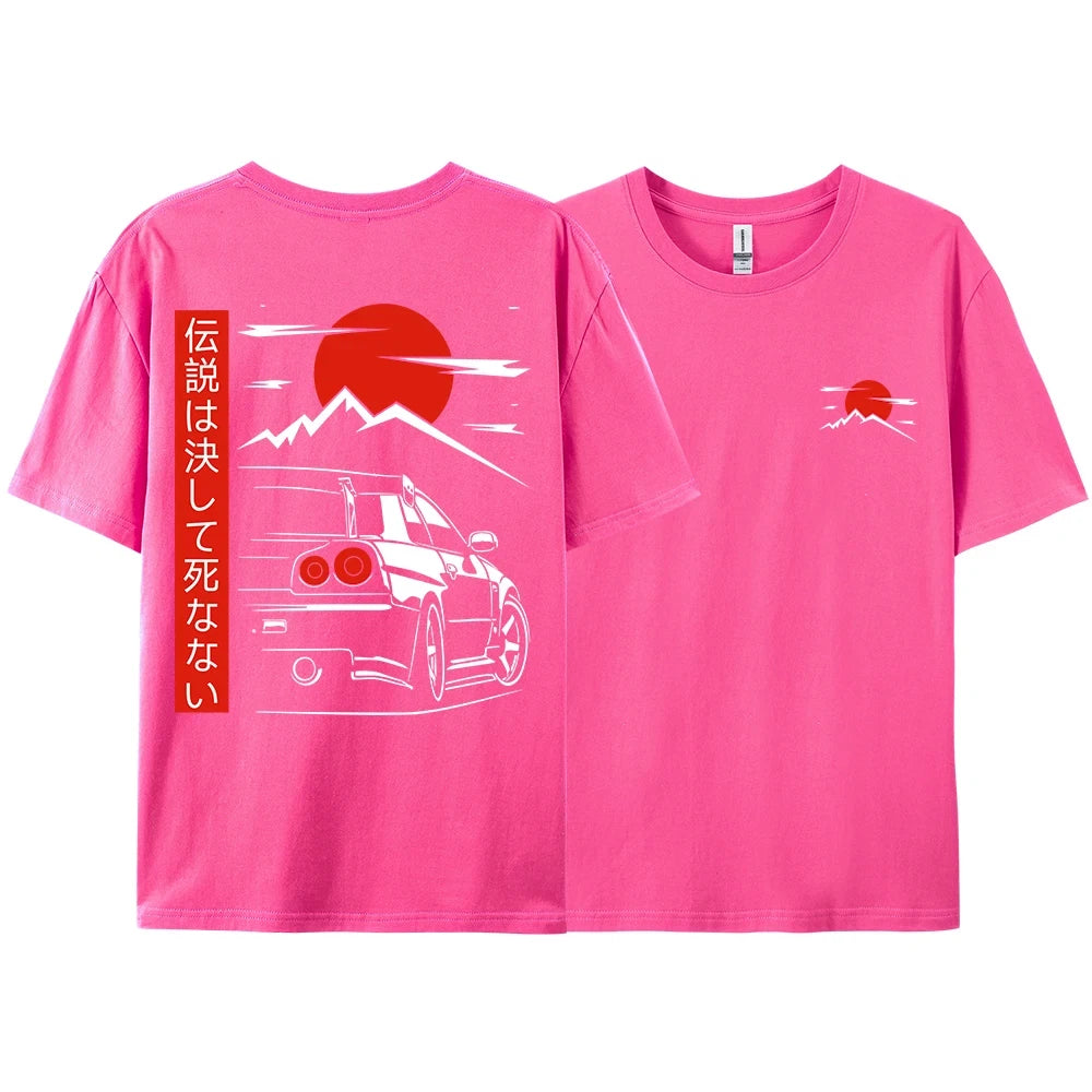 Japanese Style Car JDM Culture GTR Racing T Shirts Men Women Street Wear Origina