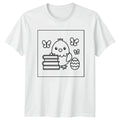 Cute Chick with Books Easter Animals Mens T-Shirt Ladies Tee Graphic