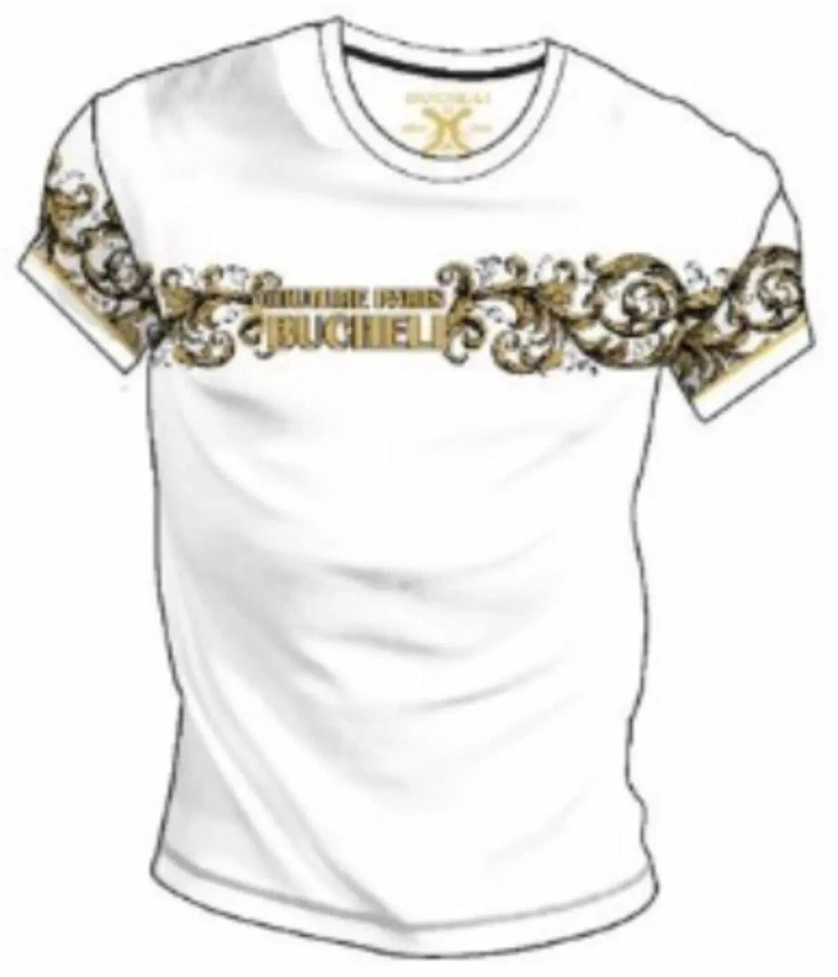 Men's Bucheli Cotton T Shirt,Italian Style,Slim Fit,Stretch L XL…..A22.A