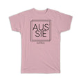 Gift T-Shirt : AUSSIE Australia Square Modern Minimalist Font