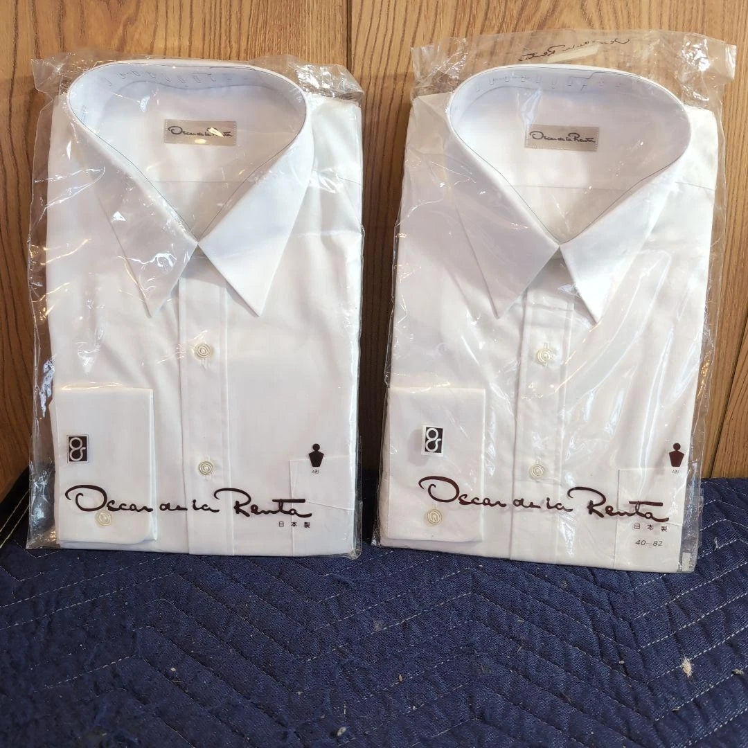 Oscar de la Renta White Dress Shirt Size 40-82 Stylish Design