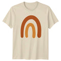 Boho Minimalist Earth Tone Rainbow T-Shirt Minimalist Rainbow Abstract Art
