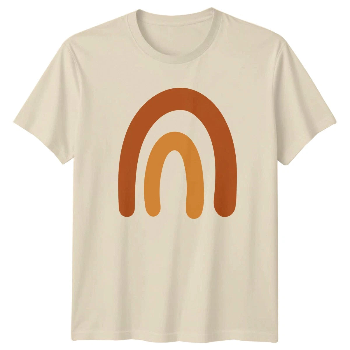 Boho Minimalist Earth Tone Rainbow T-Shirt Minimalist Rainbow Abstract Art