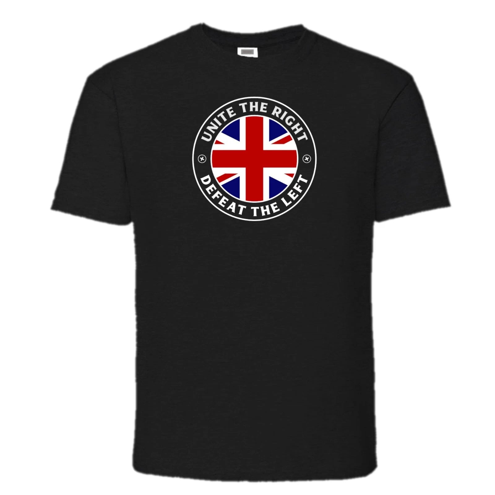 Unite The Right T-Shirt Size XL Defeat The Left Back Union Jack Flag UTK