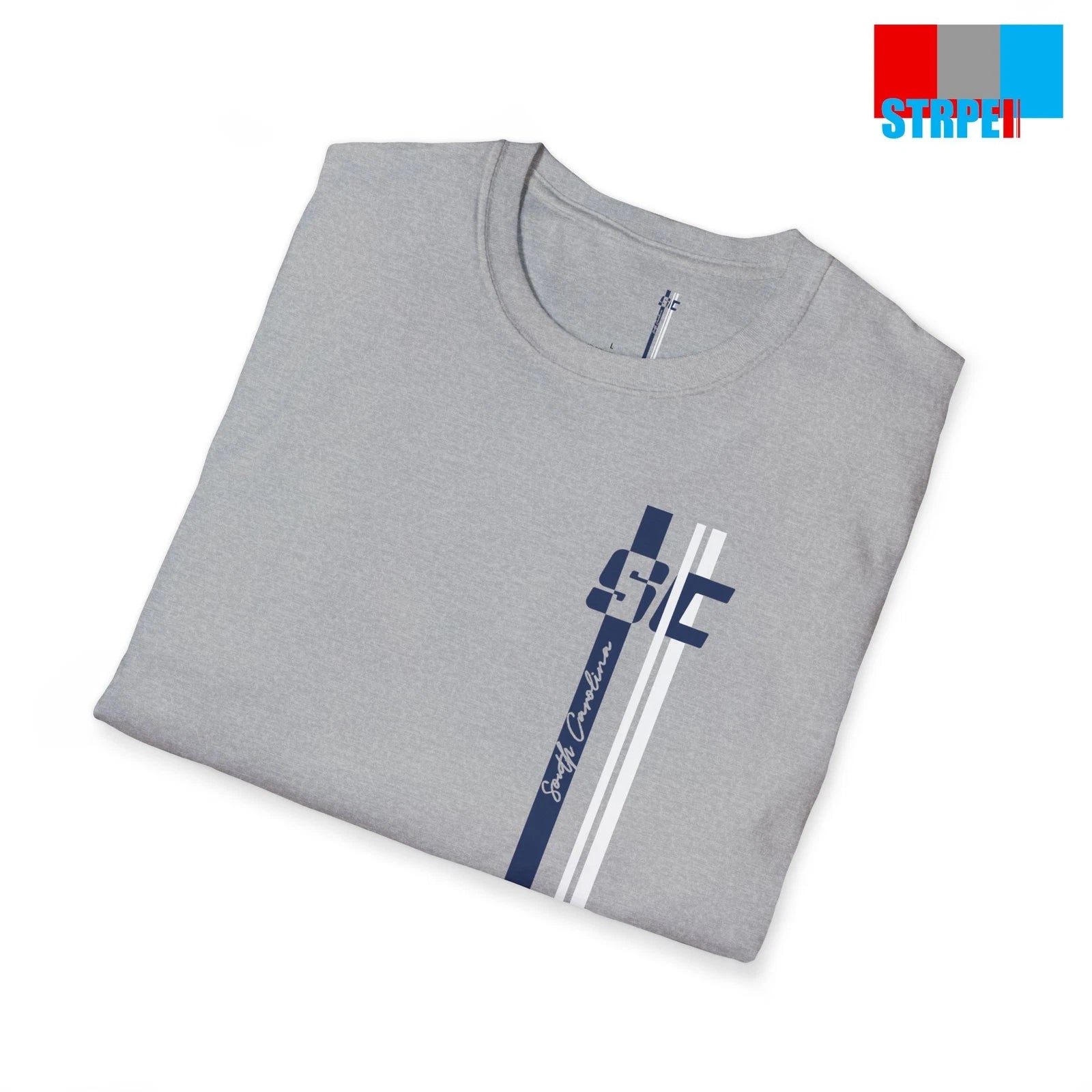 South Carolina State Flag Minimalist Stripes Monogram Tee Shirt Men Women Unisex