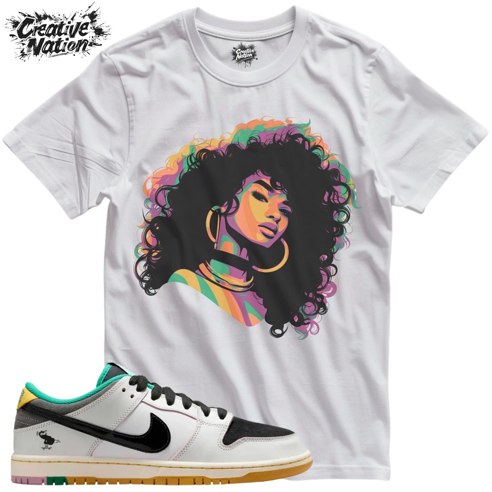 Shirt To Match SB Dunk Low CSEF Unisex Tee Sneaker Shirt Afro Shirt