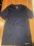 Michael Kors Men's Navy Blue Cotton V-Neck Short Sleeve Logo T-Shirt Size S