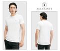 AllSaints Mens Tonic Optic White TShirt Crewneck Top SS Designer T Cotton Tee