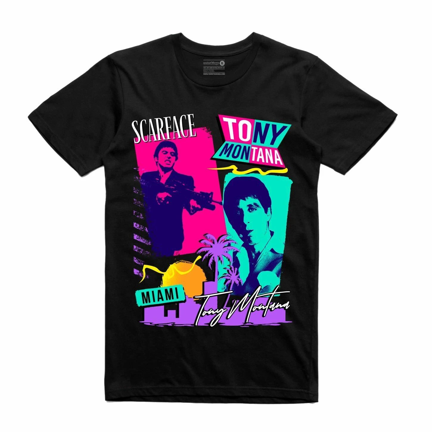 NEW Streetwear on Demand 80s SCARFACE BLACK Tee Shirt SMALL-3XLARGE LIMITED