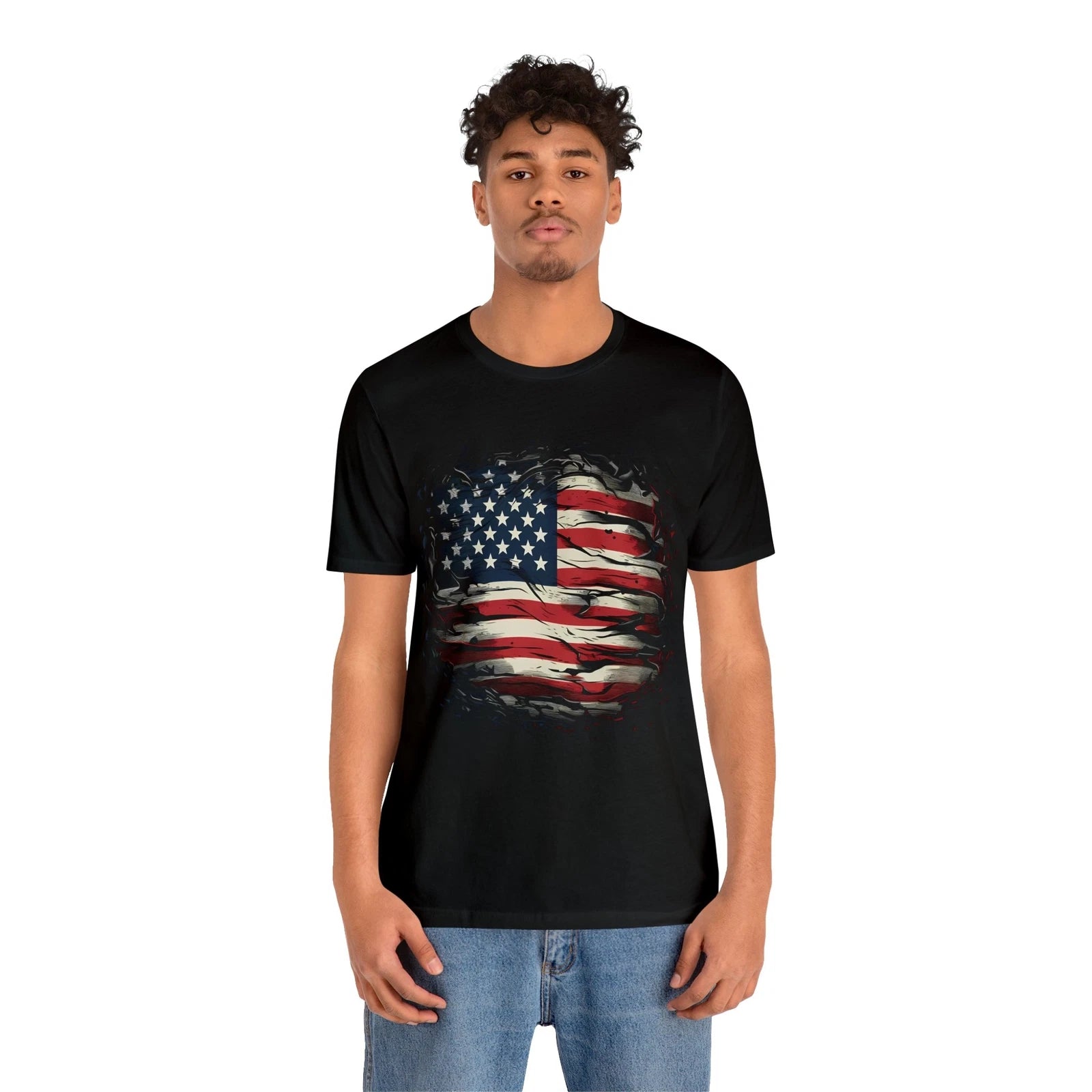 Stylish American Flag T-shirt - Show Your Patriotism in Fashion!