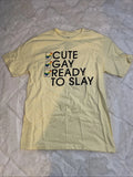 Pride Month Tee Cute Slay Size S Unisex Men’s Women’s Top Rainbow Shirt LGBTQIA