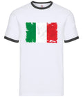 Italy Grunge Style Flag - Men Contrast - Italian Flags Travel Country