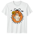 Retro Ghost Pumpkin T-Shirt Cute Ghost Halloween Gift For Him And Her