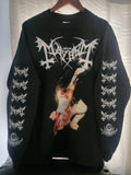 MAYHEM INVADES AMERICA LONG SLEEVE MODERN ON SHAKA HEAVYWEIGHT T SHIRT