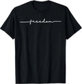 Freedom, Freedom Black Text Minimalist Design T-Shirt1