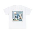 Unisex Adult T Shirt Tranquil Zen Art Modern Minimalist Scandinavian Soft Blue
