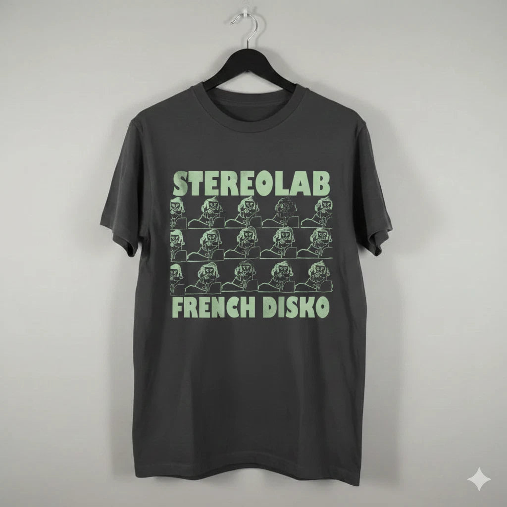 Stereolab French Disko T-Shirt Black Indie Electronic Band Tee - T759