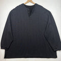 Haggar Henley Shirt Mens 4XL Ribbed Texture Minimalist