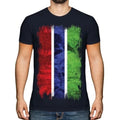 Gambia Grunge Flag Men T-Shirt Gambian Football Jersey Gift