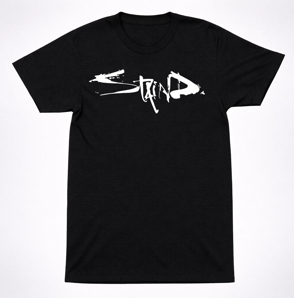 Staind Scratch Logo T-Shirt Alternative Metal Post-Grunge Rock Band Black Tee