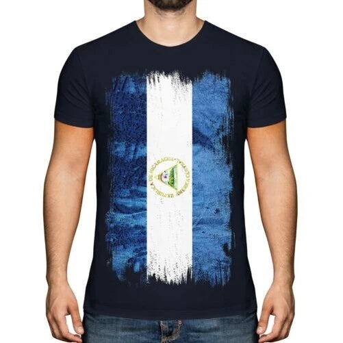 Nicaragua Grunge Flag Mens T-Shirt Nicaraguan Jersey Football Jersey Gift