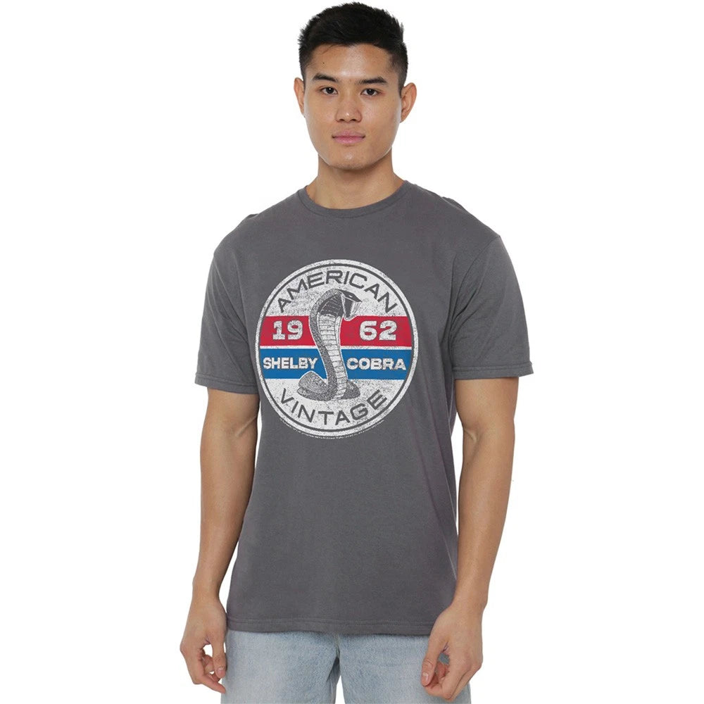 Carroll Shelby Vintage Circle T-Shirt S-4XL, Charcoal