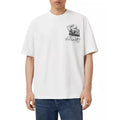 AllSaints Reel SS Crew Oversized T-Shirt Chalk White Cassette Graphic M019PD New