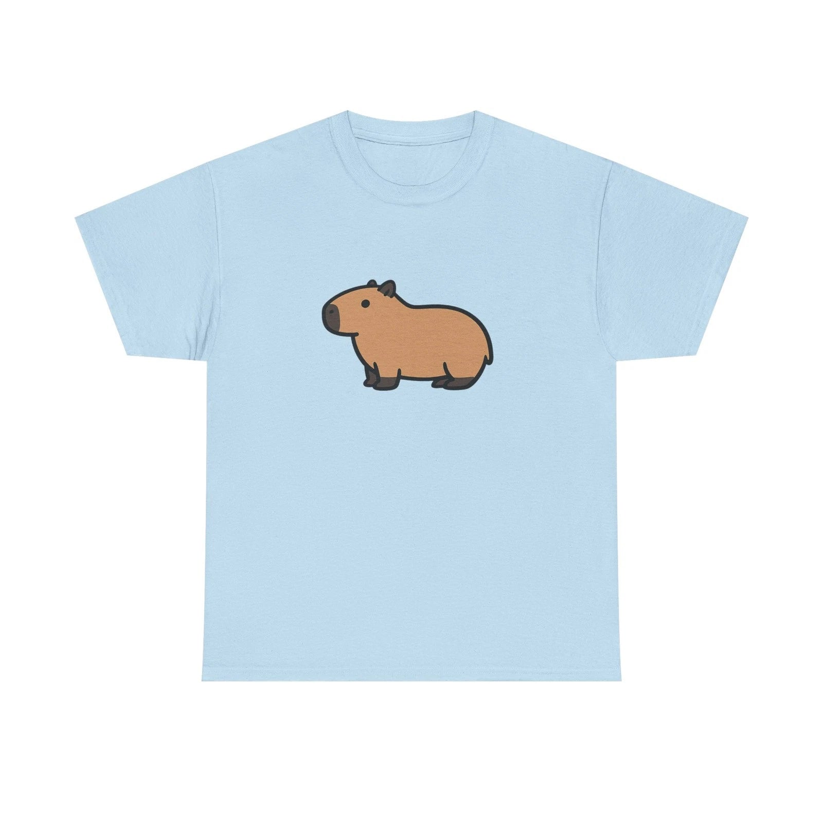 Brown Capybara Illustration T-Shirt | Cute Animal Tee