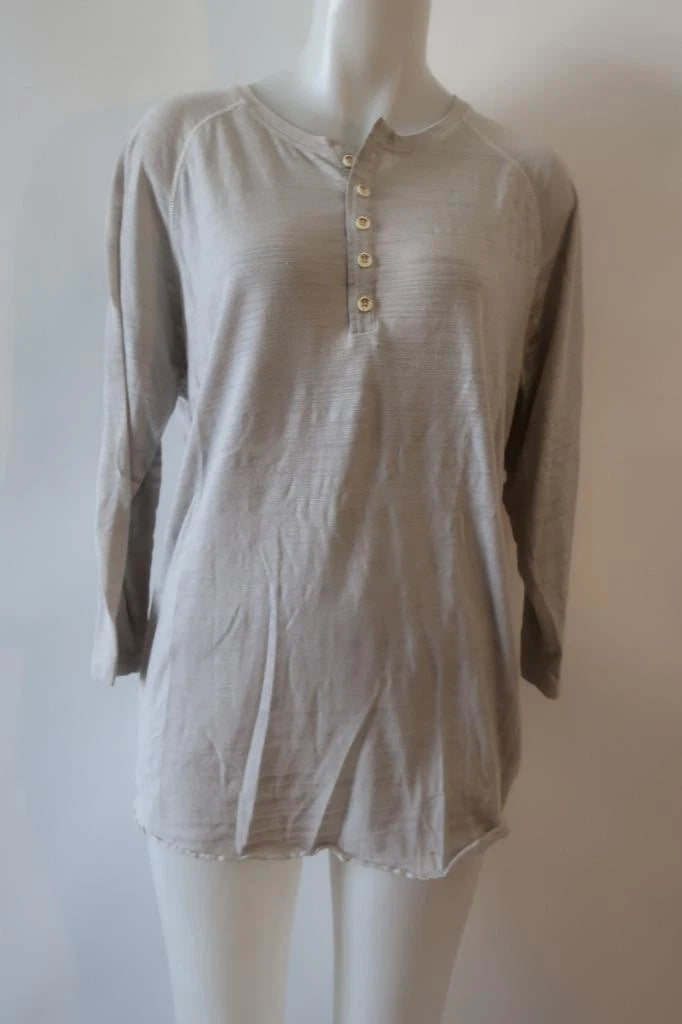 Mens Howe Creative Workforce Gray (Item- 25) Raglan Henley Shirt Top L