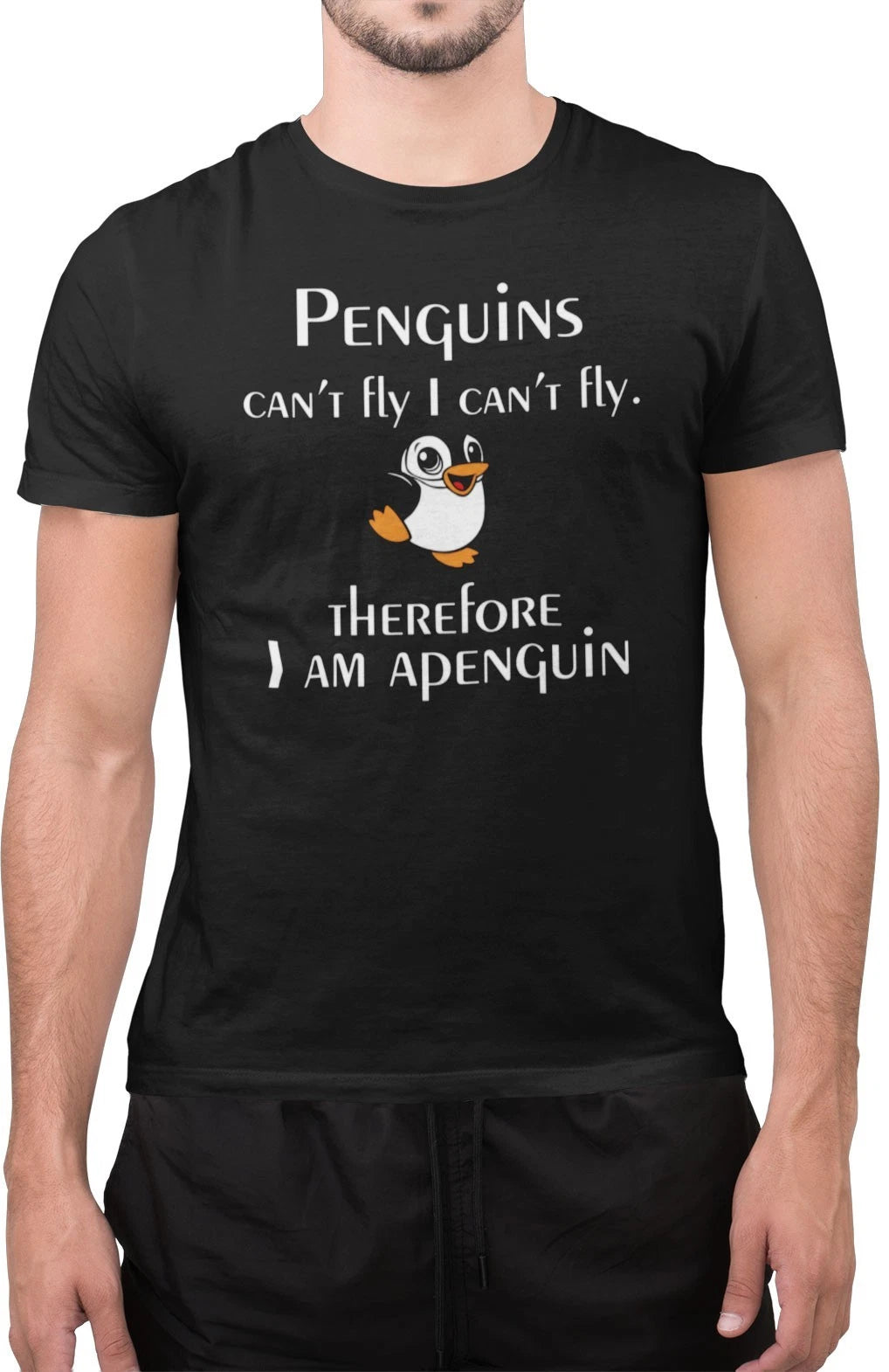 Funny Penguins Can’t Fly I Can’t Fly Therefore I’m a Penguin Cute T-Shirt