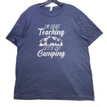 Teacher Shirt Mens Extra Large Teachercore Camping Spell Out Everyday Streetwear