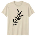 Minimalist Botanical Leaf Branch T-Shirt Minimalist Leaf Botanical Birthday