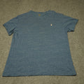Polo Ralph Lauren T-Shirt Men's Heather Blue Medium M V-Neck Cotton