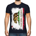 Kalifornien Bundesstaat Grunge Flagge Herren T-Shirt Hemd Jersey Geschenk