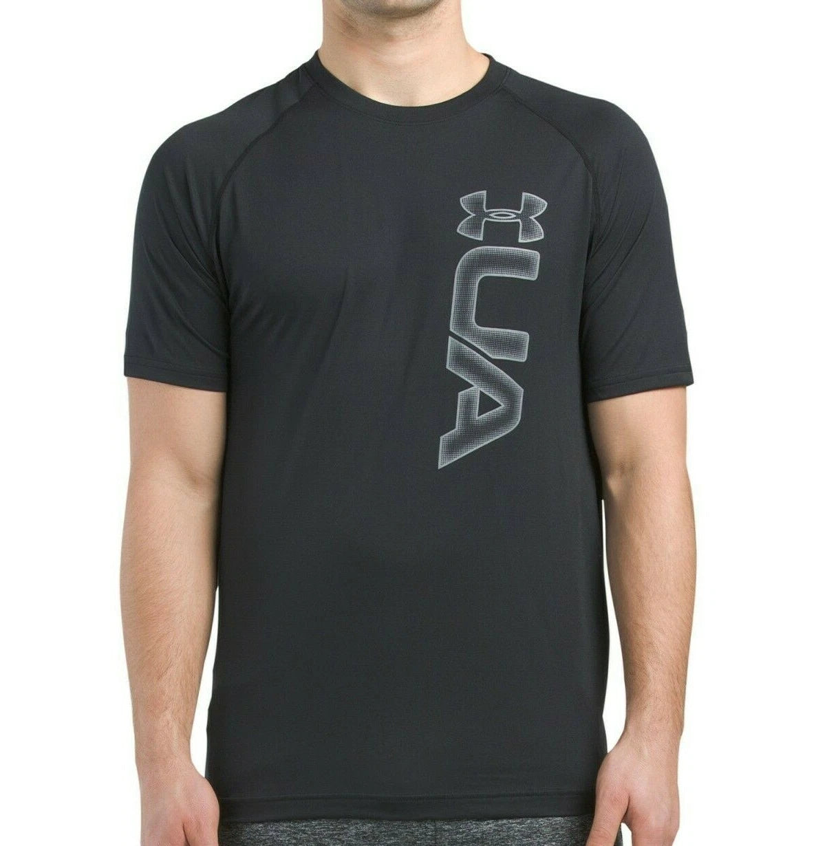 NWT UNDER ARMOUR MSRP $47.99 TECH MEN'S BLACK CREW NECK SHORT SLEEVE T-SHIRT L