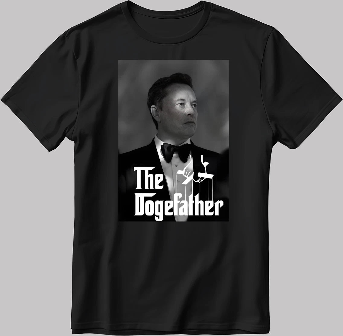 Dogecoin Dogefather funny t shirt Elon Musk Short Sleeve T Shirt Men/Woman KA70