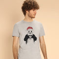 SANTA PANDA men's short sleeve t-shirt grey