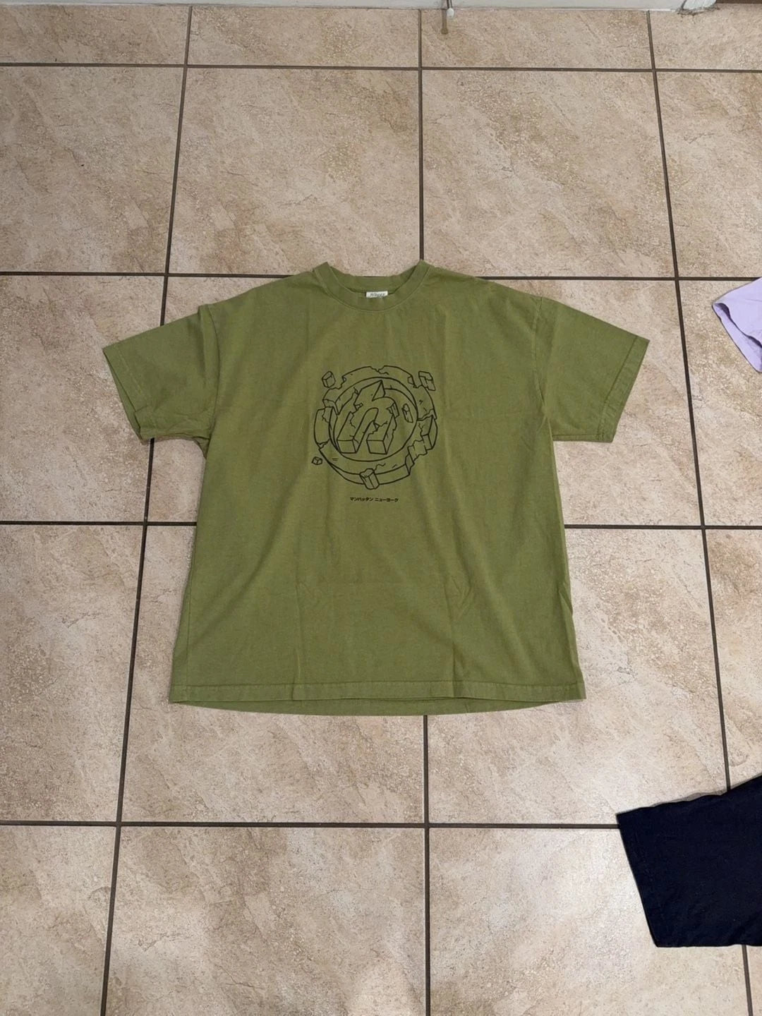 Hidden NY Shattered Tee Men's Size XL Olive Green